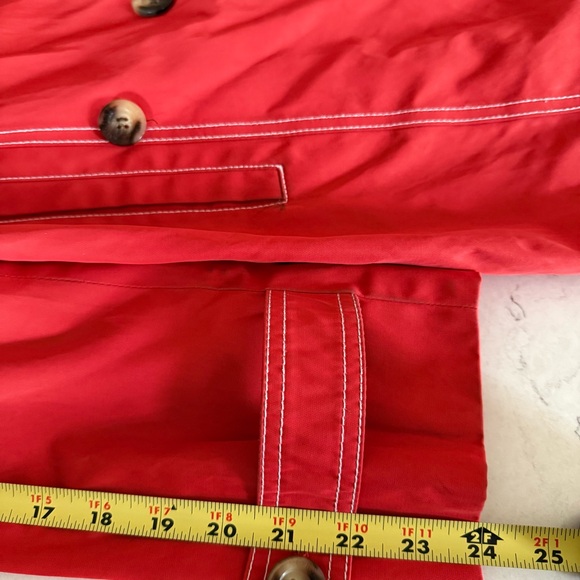 Michael Kors Bold Scarlet Double-Breasted Weather Resistant Trench with Belt - Picture 14 of 14